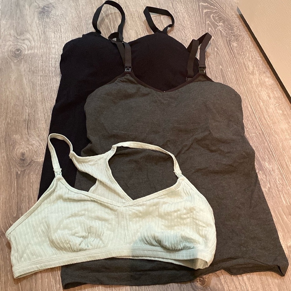 Women's Black and Gray Tops Set